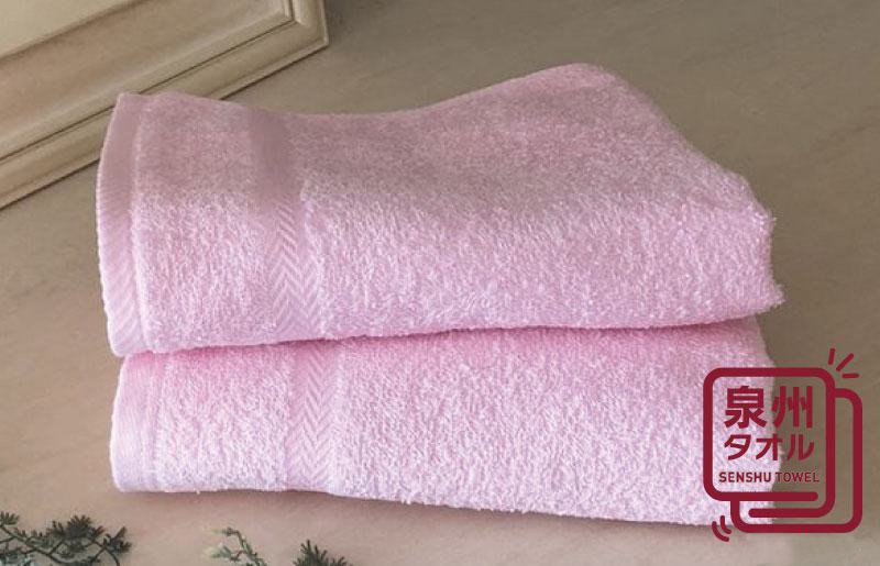 コーマカラーフェイスタオル 2枚（チェリーピンク) 【泉州タオル 国産 吸水 薄手 普段使い 無地 シンプル 日用品】