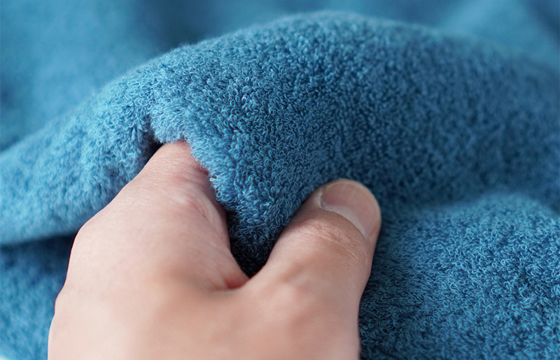 【スピード発送】シルキータッチ フェイスタオル ブルー5枚