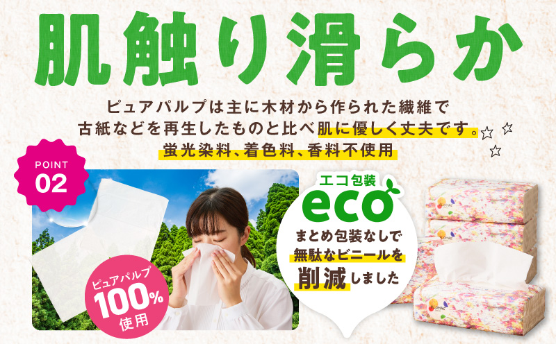 ソフトパックティッシュ 60パック×400枚 200組【ピュアパルプ100％ 高評価 人気急上昇 まとめ買い 日用品 常備品 てぃっしゅ 備蓄 防災 ALOHAS】