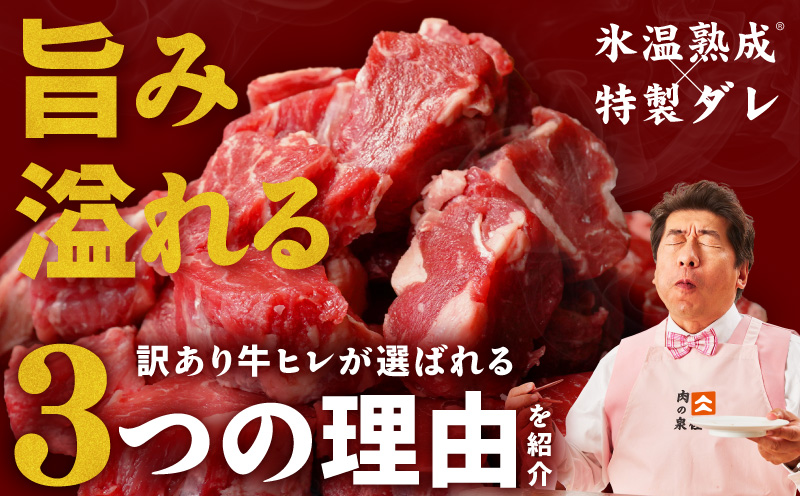  【定期便】牛ヒレ肉 切り落とし 1.5kg×3回【氷温熟成×特製ダレ 小分け 500g 訳あり サイズ不揃い やわらか ステーキ ひと口サイズ カット済み】