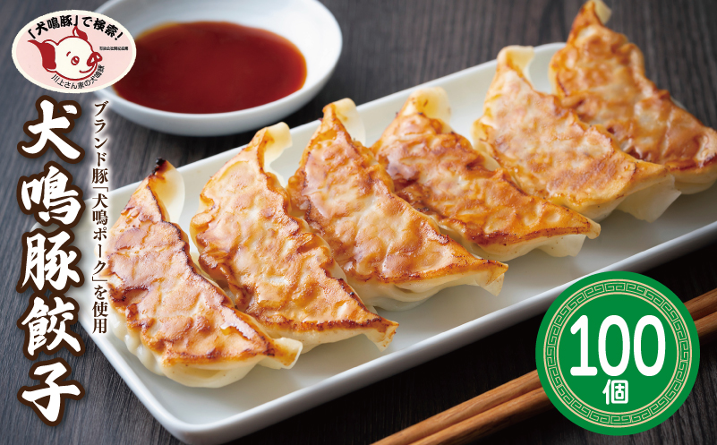 【泉佐野ブランド豚】犬鳴豚餃子 100個【国産 豚肉 ぶたにく 犬鳴ポーク 焼くだけ 人気 総菜 冷凍】