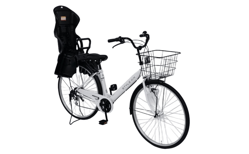 STYLE KIX FAMILY276 チャイルドシート付 マットホワイト【27型 自転車 完成品 組み立て不要 アウトドア サイクリング じてんしゃ 通勤 通学 新生活 大阪 泉佐野 大阪府 泉佐野市】
