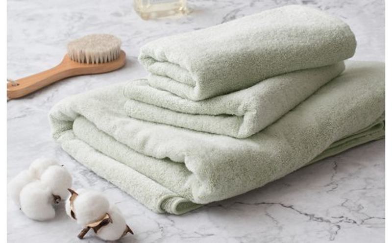 ハレバスタオル1枚フェイスタオル2枚（ティーグリーン）