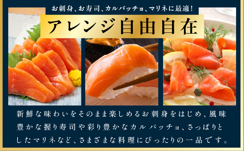 極上 アトランティックサーモン 1kg【ノルウェー産 2～5柵 訳あり サイズ不揃い 上質 刺身 海鮮丼 サラダ 冷凍 物価高応援】
