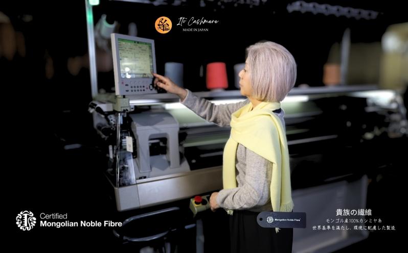 『Noble Fibre』100％カシミヤ・マフラー レモンイエロー【高級 カシミア おしゃれ ファッション 防寒 かしみあ】