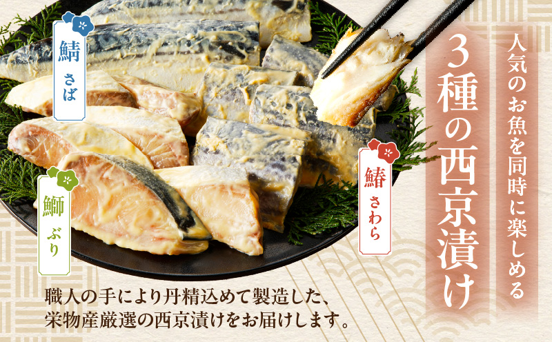 【定期便】厳選素材 西京漬け 3種食べ比べセット（さば／さわら／ぶり）全2回【2026年2月＆2026年5月発送】