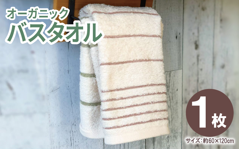 オーガニックバスタオル１枚【泉州タオル たおる 国産 吸水 普段使い シンプル 日用品 家族 ファミリー 大阪 泉佐野 大阪府 泉佐野市】