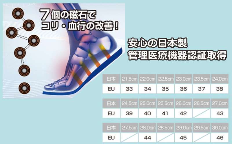 【スピード発送】TOMA磁気インソールM〜Lsize（24cm〜30cm）