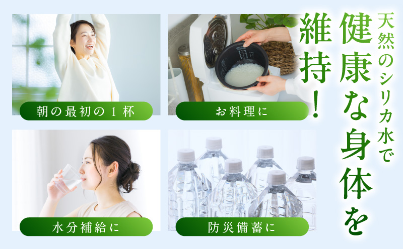 【定期便】天然水 500ml 24本×全6回【国産 シリカ水 ミネラルウォーター 高濃度シリカ 飲料水 防災 備蓄 ペットボトル ALOHAS】