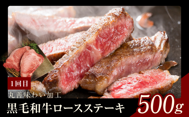黒毛和牛 定期便 全3回 （ステーキ／すき焼き・しゃぶしゃぶ／焼肉）堪能コース 丸善味わい加工【毎月配送コース】