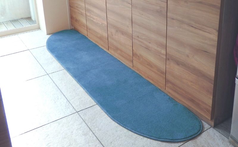 北欧風キッチンマット ラグマットタイプ 45×270cm ゆりかご型 ブルームーン 抗菌防臭 SEK 織人しきもの屋工房