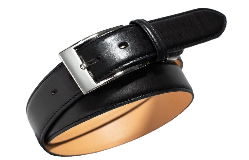 本革ビジネスベルト35mm幅 ブラック【革ベルト ベルト レザー ビジネス スーツ メンズ 仕事 ファッション 小物 日用品 雑貨】