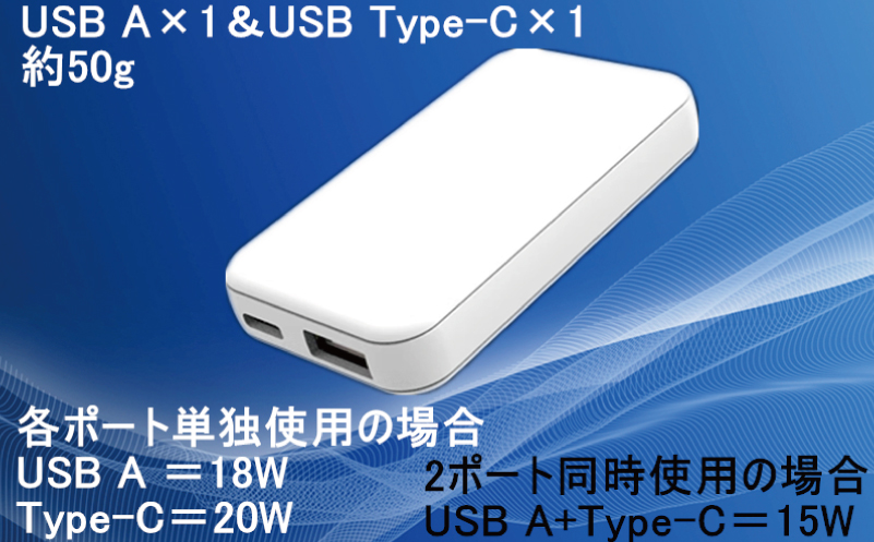 急速充電器 PD 20W USB Type-A＆Type-C スマートフォン対応【超薄型 GaN タイプA タイプC スマホ】