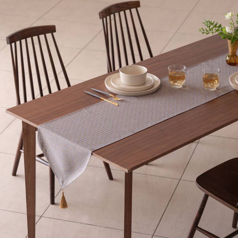 Calm Table runner with tassel／カルム テーブルランナー タッセルつき Mサイズ インディゴ
