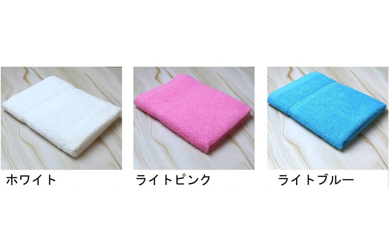 お洗濯がラクチン バスタオル  3枚セット（ホワイト／ライトピンク／ライトブルー）【泉州タオル 国産 吸水 普段使い シンプル 日用品】
