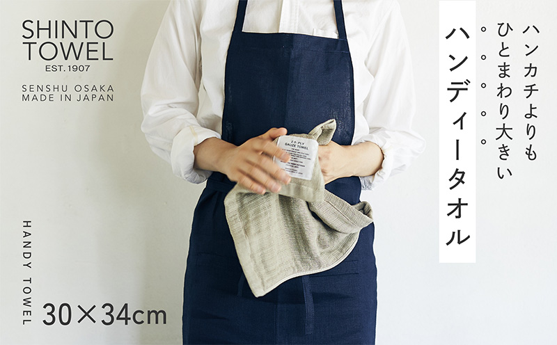 SHINTO TOWEL「2.5重ガーゼ・ハンドタオル」（ホワイト）3枚セット 【オーガニックコットン100% 国産 吸水 普段使い シンプル 日用品 家族 ファミリー】