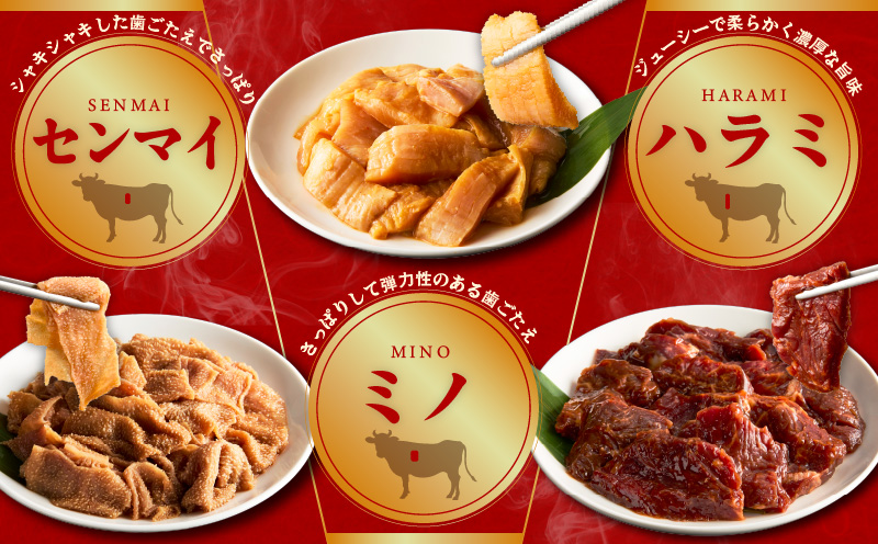 ホルモンミックス 6種セット 合計 1.5kg 秘伝のタレ漬け【食べ比べ 250g×6種 小分け 焼肉 牛肉 ハラミ ミノ センマイ レバー 小腸 大腸 】