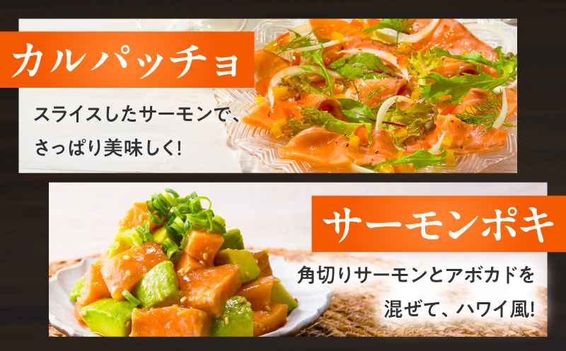 お刺身用 サーモン トラウト 1kg【小分け 約250g×4P ポーション ブロック 柵 訳あり サイズ不揃い さーもん 数量限定 大阪 泉佐野 大阪府 泉佐野市】