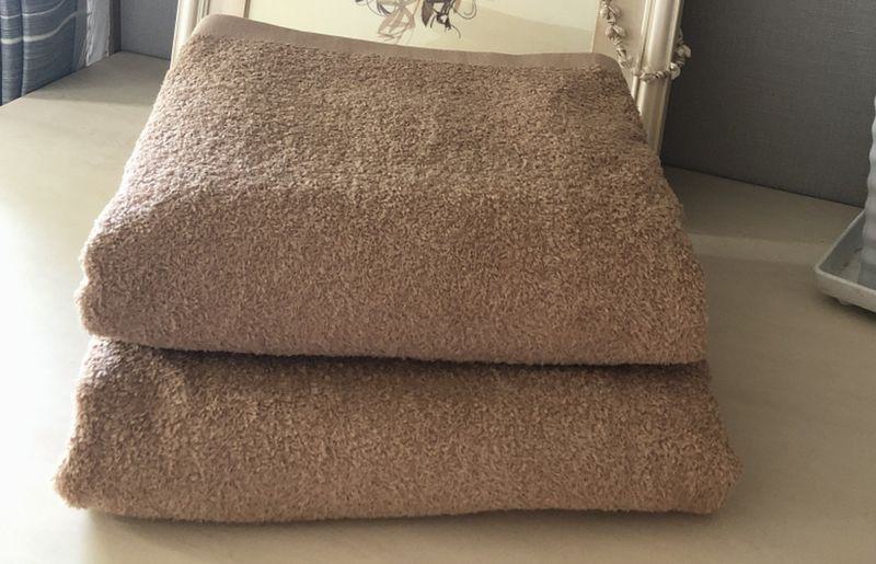 90×200超大判バスタオル２枚セット（コカブラウン）泉州タオル【泉州タオル 国産 吸水 普段使い 無地 シンプル 日用品 家族 ファミリー】