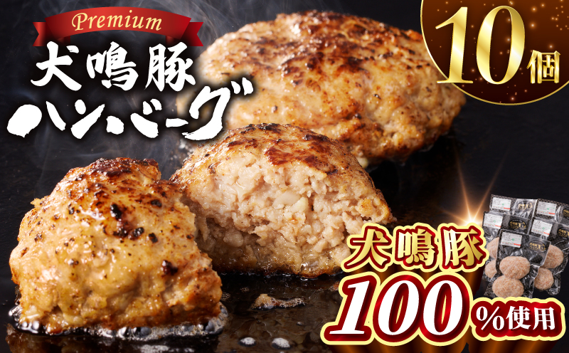 【泉佐野ブランド豚】犬鳴豚の手作りプレミアムハンバーグ（10個入り）【国産 豚肉 泉佐野ブランド豚 犬鳴ポーク 普段使い】