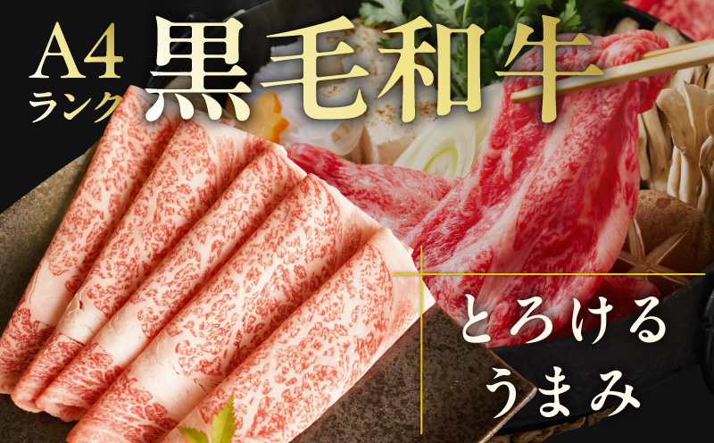 A4 黒毛和牛 リブサーロイン スライス 400g【氷温熟成×極味付け A4ランク 国産 牛肉 しゃぶしゃぶ すき焼き】