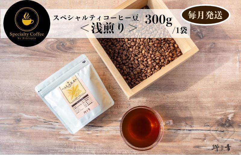 スペシャルティコーヒー焙煎豆 浅煎り 300g 定期便 全12回 12か月【毎月配送 珈琲 COFFEE コーヒー オリジナル キャンプ アウトドア】