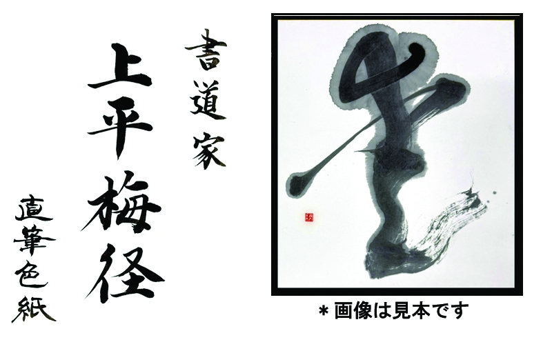 書道家による直筆書 上平梅径 直筆書(白1字)　【大阪 泉佐野 大阪府 泉佐野市】