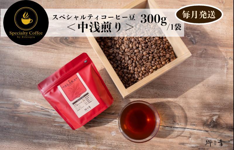 スペシャルティコーヒー焙煎豆 中浅煎り 300g 定期便 全12回 12か月【毎月配送 珈琲 COFFEE コーヒー オリジナル キャンプ アウトドア】