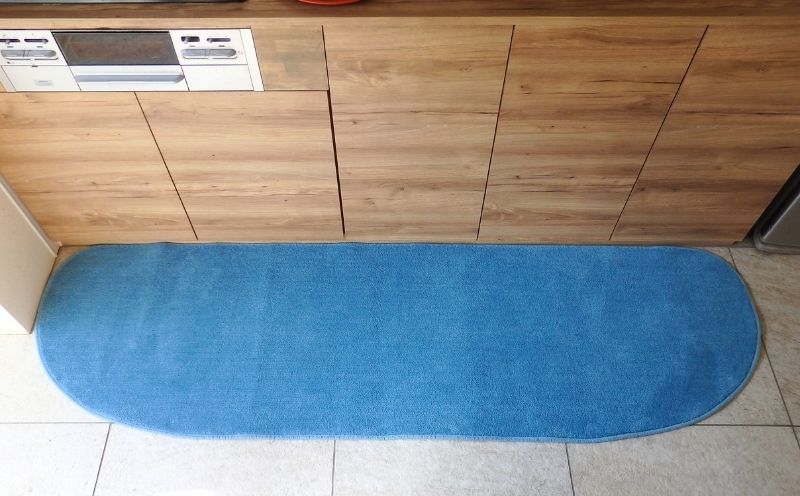 北欧風キッチンマット ラグマットタイプ 65×240cm ゆりかご型 ブルームーン 抗菌防臭 SEK 織人しきもの屋工房