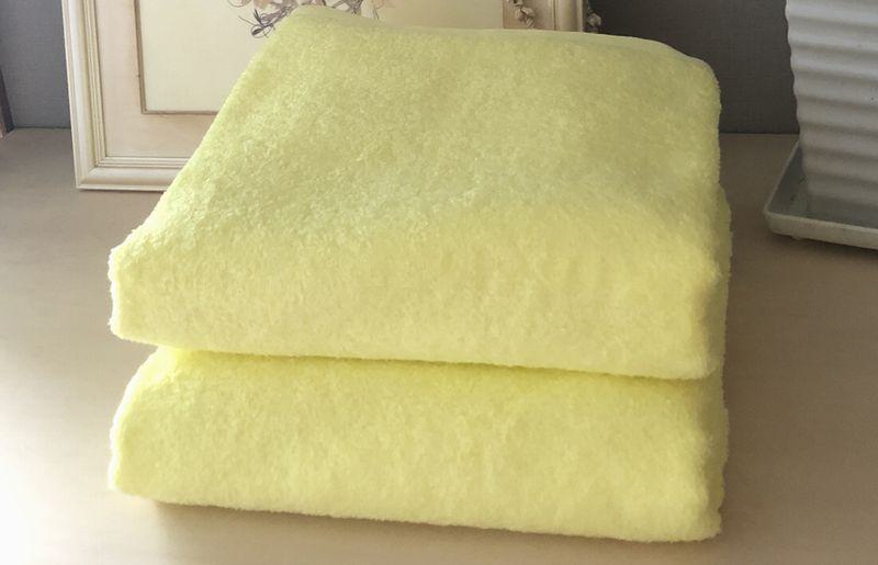 超大判バスタオル２枚セット（サンキスイエロー）泉州タオル 90×170cm【泉州タオル 国産 吸水 普段使い 無地 シンプル 日用品 家族 ファミリー】