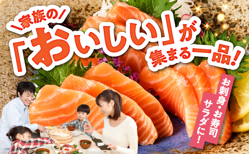 アトランティックサーモン 600g+ちりめん山椒150g【小分け ポーション 柵切 ちりめん 刺身 魚介 海鮮 さーもん 生食 お試し 大阪 泉佐野 大阪府 泉佐野市】