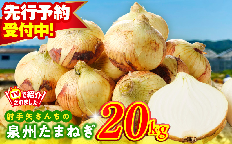 【先行予約】泉州たまねぎ 20kg 玉ねぎ 射手矢農園【タマネギ 玉葱 甘い 野菜 国産 期間限定 オニオン スライス サラダ カレー シチュー バーベキュー BBQ 肉じゃが TVで紹介！】
