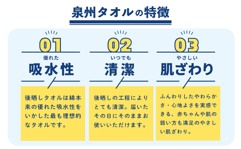 【スピード発送】ザ・泉州タオル （ホワイト 約34×86cm 12枚） ボーダーつきフェイスタオル