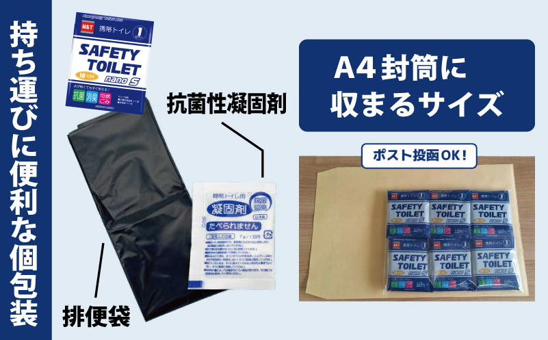 【スピード発送】SAFETY TOILET nanoS 12個セット 非常用 簡易トイレ 携帯トイレ 防災 日本製