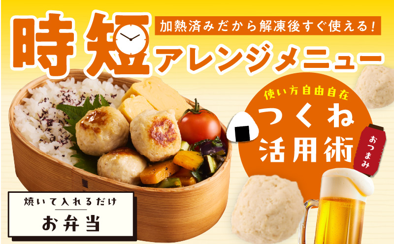 【調理済み／簡単調理】国産鶏使用 つくね 1kg（500g×2P）【泉州たまねぎ入り 冷凍 惣菜 おかず 弁当 おつまみ 鍋具材】