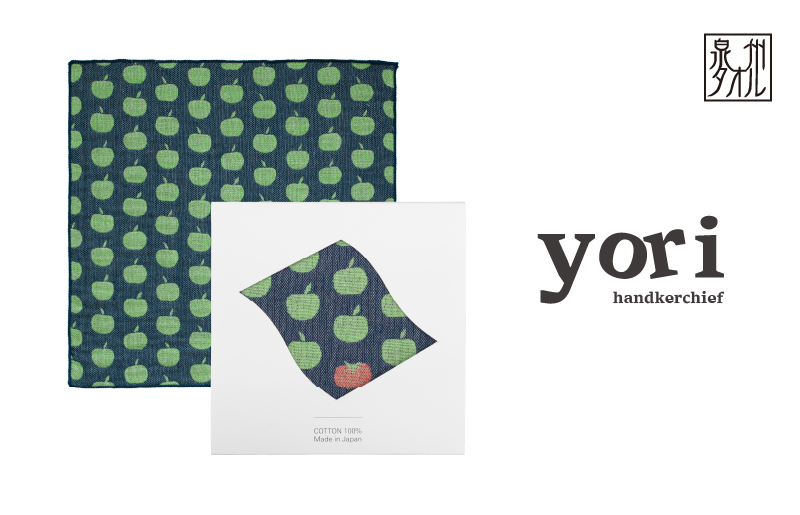 【スピード発送】yoriハンカチ単品ハンカチギフト（リンゴとトマト）【ハンカチ 泉州タオル 普段使い ギフト 日用品 家族 はんかち】