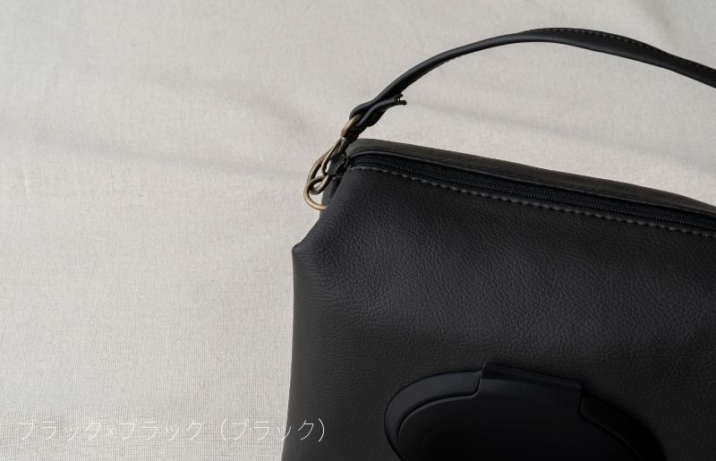 tontoオリジナルおむつポーチ（ブラック×ブラック）