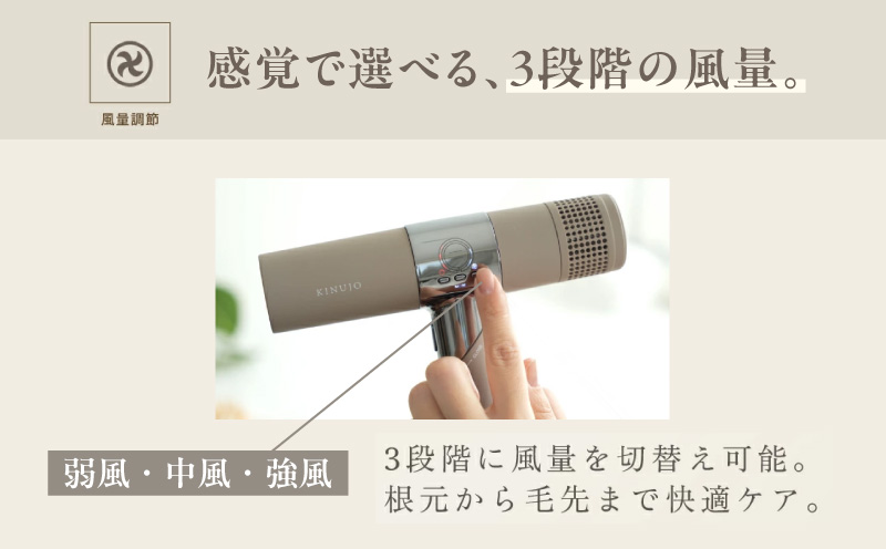 KINUJO ヘアドライヤー ホワイト【国内製造 絹女 日本製 取扱説明書