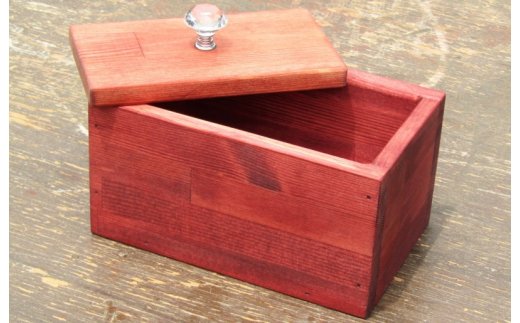 手作り木製マスクストッカー「マホガニー」クリスタルノブ仕様