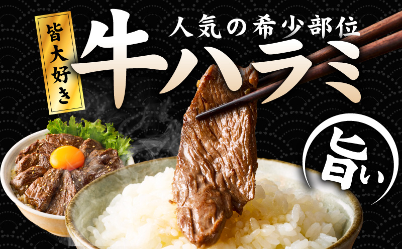【満足牛ハラミ】甘辛タレ漬け 400g【味付け ハラミ 小分け 焼くだけ 簡単調理 BBQ 牛肉 200g×2P 普段使い】