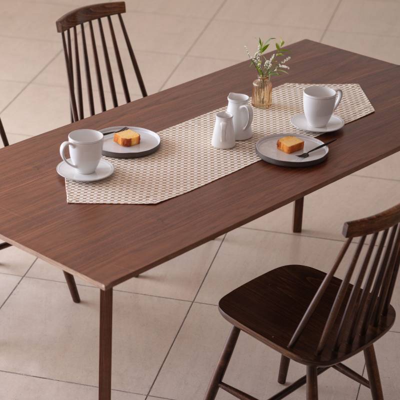 Calm Table runner with tassel／カルム テーブルランナー タッセルつき Sサイズ スノー