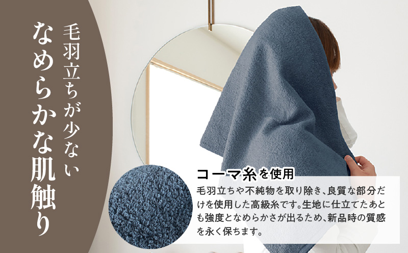 ファミーユ ミニバスタオル 6枚（グレー）【フェイスタオル 以上 バスタオル 未満 泉州タオル 吸水 普段使い シンプル 日用品 たおる】