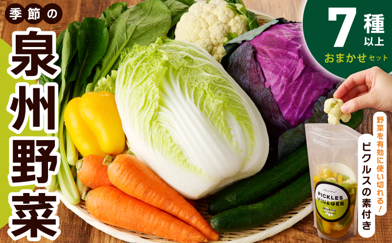 季節の泉州野菜 7種 おまかせセット ピクルスの素 1袋付き いずみピクルス NSW