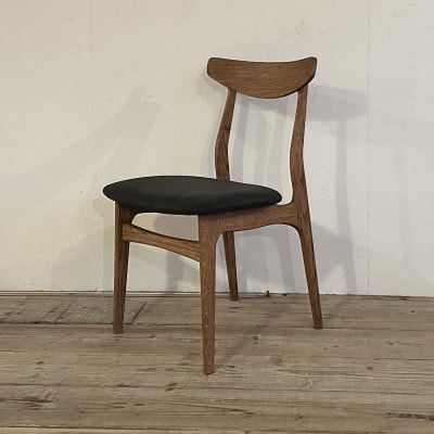 Cordial Dining Chair BRフレーム オイルレザー 墨ブラック【SWOF】【1572493】