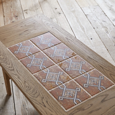 Majolica Tile Table【タイル色:ライトブラウン(艶消し)】【SWOF】【1478108】
