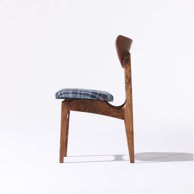 Karl Dining Chair ガルボ ブルー ダークブラウンフレーム【SWOF】【1487585】