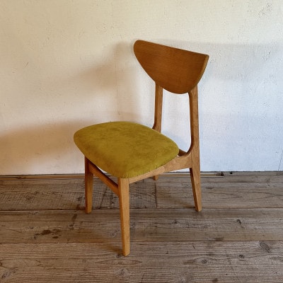 Karl Dining Chair PFスウェード マスタード MBRフレーム【SWOF】【1547404】