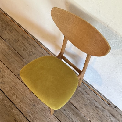 Karl Dining Chair PFスウェード マスタード MBRフレーム【SWOF】【1547404】