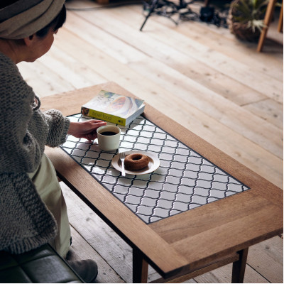 Tile Living Table (タイルリビングテーブル) ホワイトタイル【SWOF】【1392609】