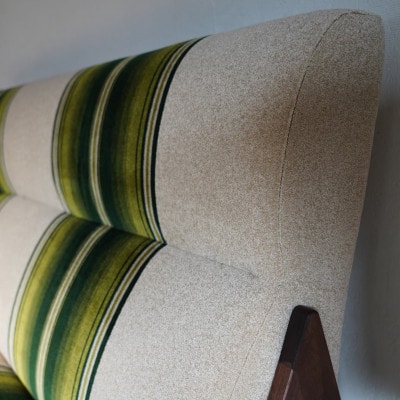 A Sofa(エーソファ)幅150cm　グリーンストライプ【SWOF】【配送不可地域：離島・沖縄県】【1644913】